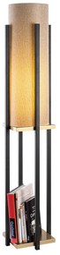 Candeeiro de Pé 7130 – Preto e Dourado – 25 x 25 x 130 cm