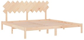 Estrutura de cama 200x200 cm madeira maciça