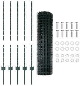 Conjunto de Cerca de Jardim Conjunto de 2 Verde