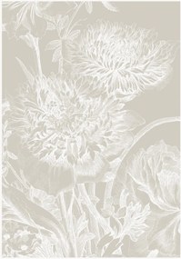 Papel de parede Engraved Flowers