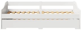 Sofá-cama com gavetão sem colchão IRUN branco 90x200 cm