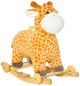 HOMCOM Baloiço Infantil em Forma de Girafa para Crianças acima de 3 An