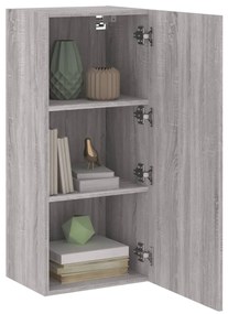 Móvel parede TV 40,5x30x90 cm derivados de madeira cinza sonoma