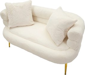 Sofá Glam Soffy Plus de 2 Lugares em Pelo Sintético – 133x68x69 cm – B