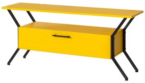 Móvel TV Tarz – Amarelo/Preto – 125x54x35 cm