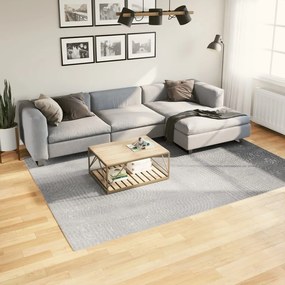 vidaXL Tapete de pelo curto IZA visual escandinavo 200x280 cm cinzento