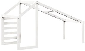 Telhado de cama infantil 198x97x113 cm pinho maciço branco