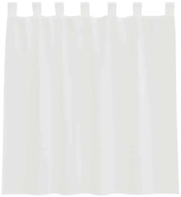 Cortinas de voile com laços 2 pcs branco 140x140 cm