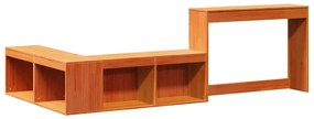 Mesa de cabeceira c/ secretária 232x122x75cm pinho castanho-mel