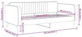 Sofá-cama 80x200 cm veludo preto
