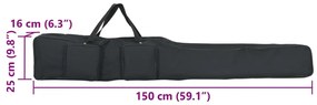 Saco para cana de pesca 150 cm tecido oxford preto