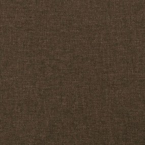 Estrutura de cama sem colchão 90x200 cm tecido castanho-escuro