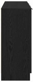 buffet vidaXL Preto Carvalho 90,5x30x70 cm Madeira Engenharia