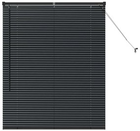 Persiana de Janela com cortinas Outros Manual Preto 105 x 130 cm Alumí