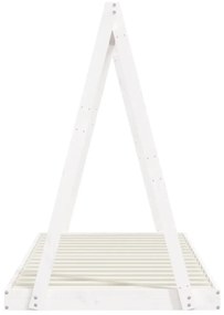 Estrutura de cama infantil 90x200 cm pinho maciço branco