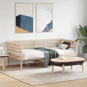 Sofá-cama sem colchão 90x190 cm madeira de pinho maciça