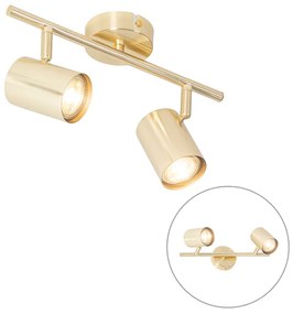 Candeeiro de teto moderno latão 2 luzes ajustáveis - Jeana Moderno