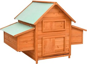 vidaXL Galinheiro 150x96x110 cm madeira de abeto maciça