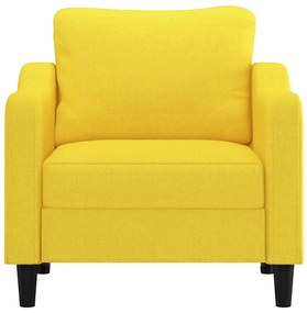 Poltrona 60 cm tecido amarelo-claro