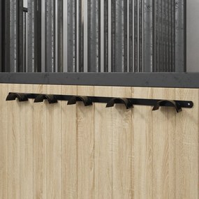 vidaXL Suporte de brida para 5 bridas ferro preto