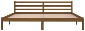 Estrutura de cama 200x200 cm pinho maciço castanho mel