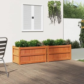 Vasos/floreiras de jardim 2 pcs pinho maciço castanho cera