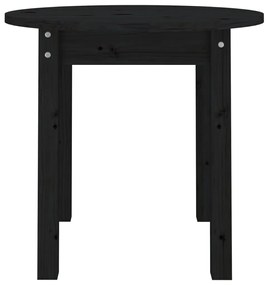 Mesa de centro Ø 45x40 cm madeira de pinho maciça preto