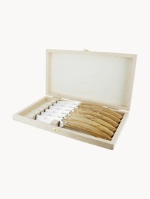 Facas de mesa artesanais com acabamento acetinado Le Thiers Elegance, conjunto de 6