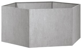 Vaso/floreira 90x90x45 cm aço corten cor enferrujado