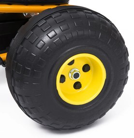 HOMCOM Kart com Pedais para Crianças acima de 3 Anos com Assento Ajustável Freio de Mão 96x68x56cm Azul e Preto