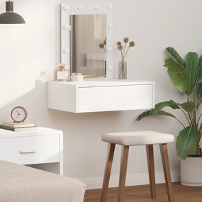 vidaXL Mesa de Toucador Suspensa com Luzes LED - Branca