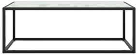 Mesa de centro 100x50x35 cm vidro mármore branco