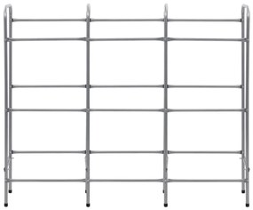 Prateleira para 9 caixas 145x33x116 cm aço prateado