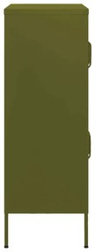 Armário de arrumação aço 80x35x101,5 cm verde-azeitona