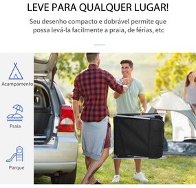 Espreguiçadeira dobrável e reclinável de jardim com apoio de cabeça e