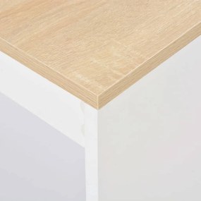 Mesa de bar com prateleira branco 110x50x103 cm
