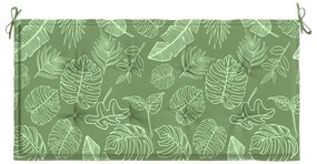Almofadão banco jardim 100x50x4cm tecido oxford padrão folhas