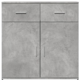 Aparadores 2 pcs 79x38x80 cm derivados madeira cinzento cimento