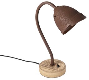 Candeeiro de mesa rústico castanho ferrugem - Rax Country / Rústico