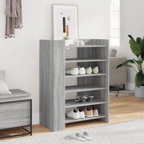 vidaXL Sapateira 74,5x37,5x100 cm derivados de madeira cinzento sonoma