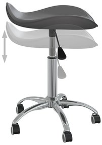 Cadeira de escritório couro artificial cinzento