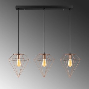 Candeeiro Suspenso Elmas – Cobre – 100 x 30 cm
