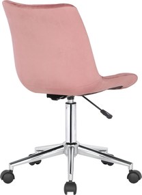 Cadeira de escritório Medford veludo Rosa