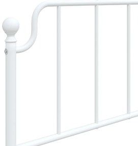 Cabeceira de cama 90 cm metal branco