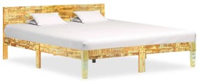 Estrutura de cama madeira recuperada maciça 180x200 cm