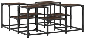 Mesa de centro 91x91x40 cm derivados madeira carvalho castanho