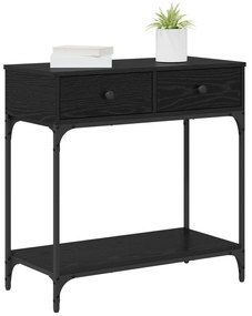 Mesa de Console Carvalho Preto 75x34.5x75 cm Madeira Engenheirada