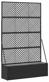 vidaXL Vaso de Jardim Preto 105 x 30 x 170 cm Metal