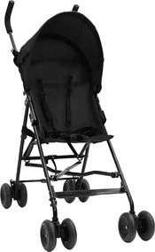 vidaXL Carrinho de bebé aço antracite e preto