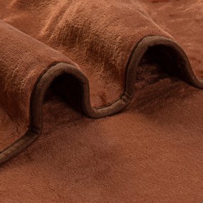 Manta aquecida Coral Fleece 180 x 130 cm Castanho